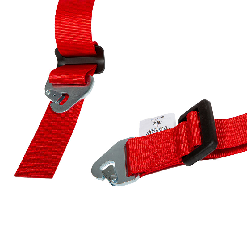 DriftShop 4 Point Harness 2" - Red - Road Approved